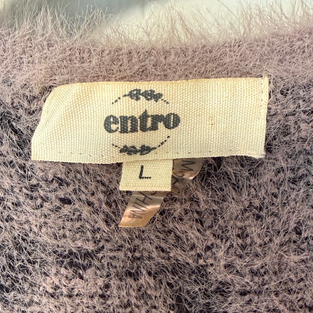 Entro Leopard Print Furry Knit Long Duster Cardigan - Picture 7 of 8